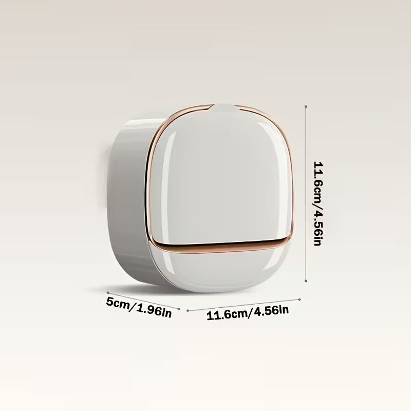 2pcs Wall-Mounted Soap Dishes in White & Light Green