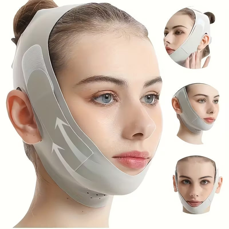 Adjustable V-Face Lifting Mask for Invisible Double Chin, Breathable Material Shape Correction for Men & Women