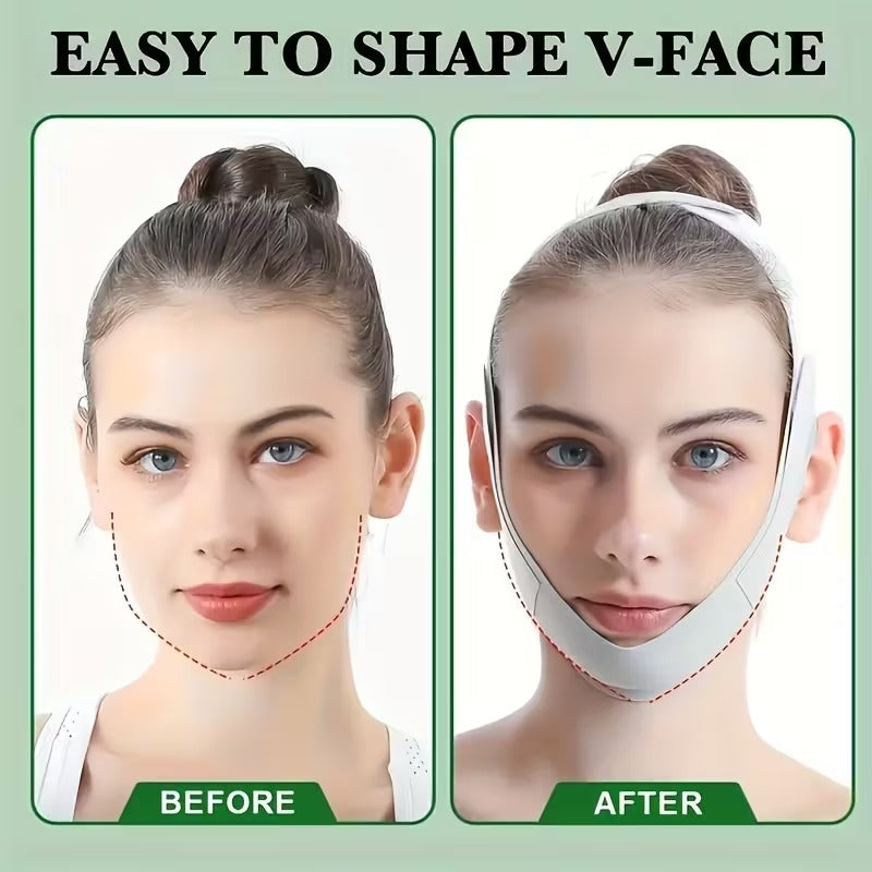 Adjustable V-Face Lifting Mask for Invisible Double Chin, Breathable Material Shape Correction for Men & Women